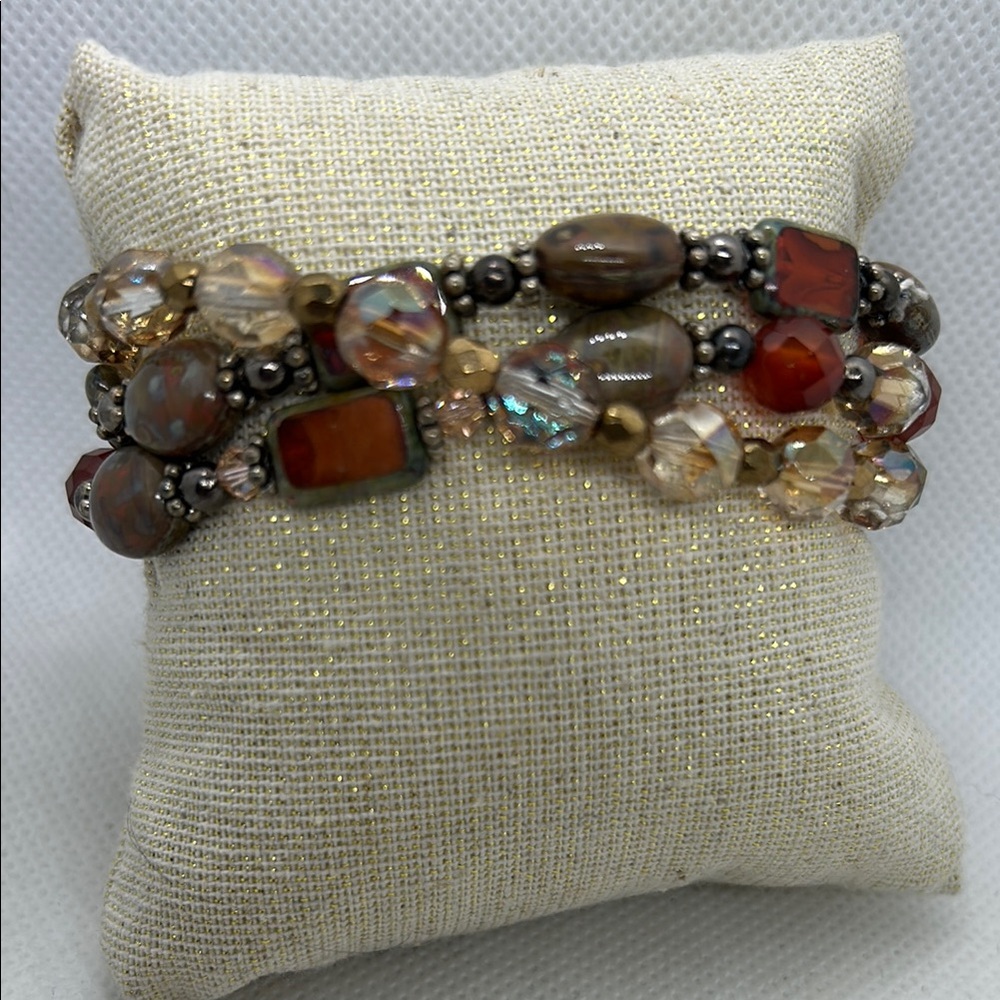 Swarovski Crystal multi-strand Multicolor Beaded Bracelet